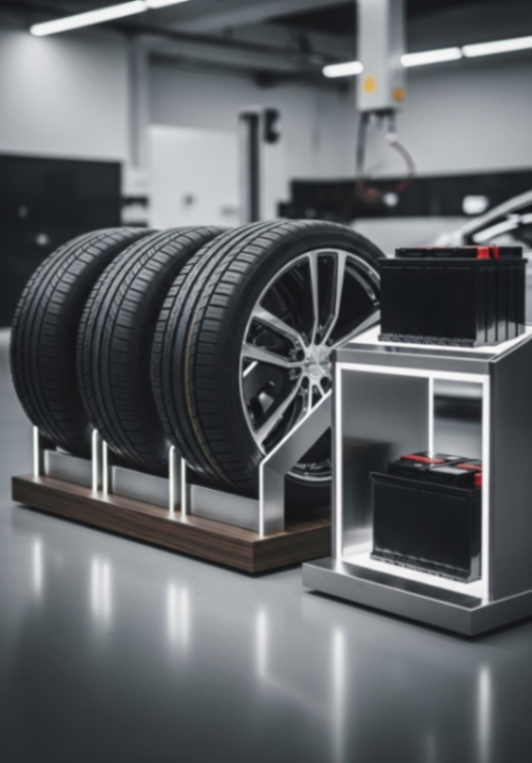 تغيير إطارات وبطاريات